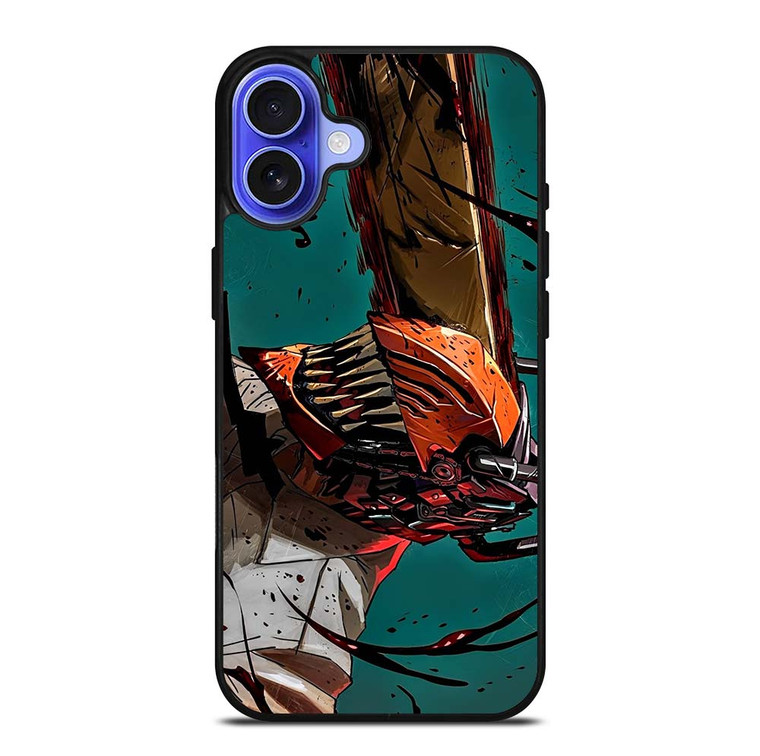 ANIME DENJI CHAINSAW MAN iPhone 16 Plus Case Cover