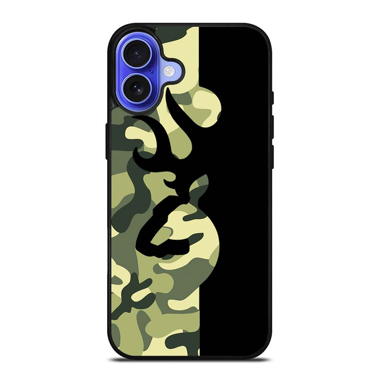 BROWNING LOGO CAMO BLACK iPhone 16 Plus Case Cover