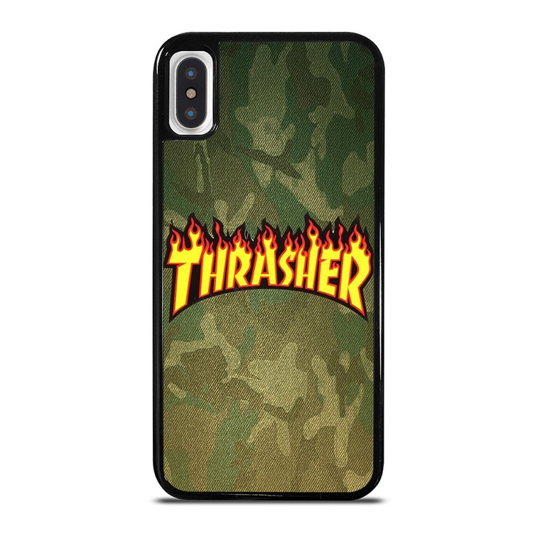 THRASHER LOGO CAMO FABRIC iPhone X / XS Case Cover