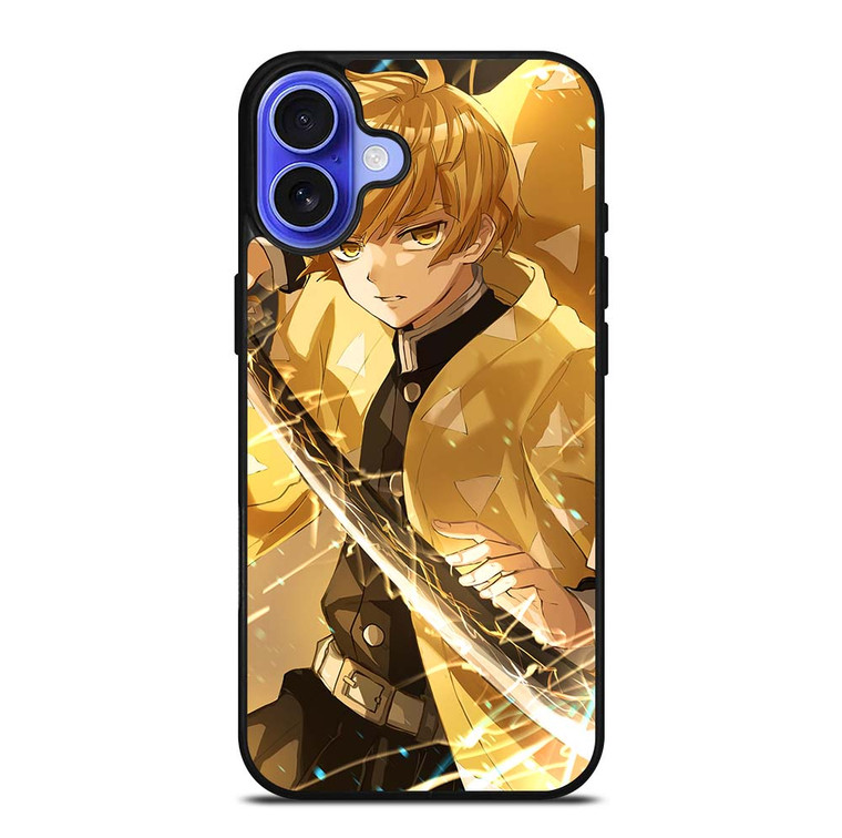 DEMON SLAYER ZENITSU AGATSUMA ANIME iPhone 16 Plus Case Cover