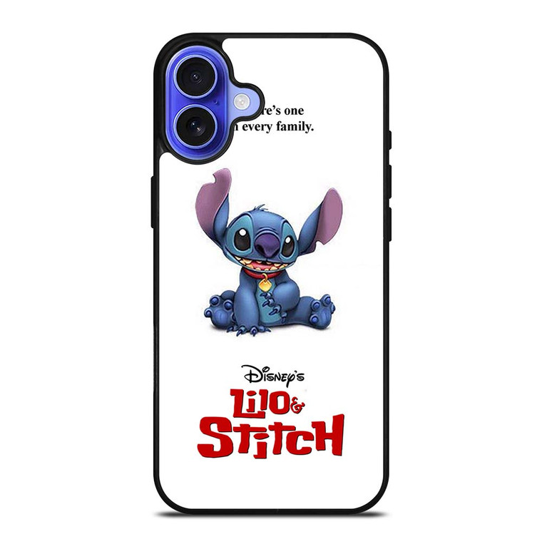DISNEY LILO AND STITCH WHITE iPhone 16 Plus Case Cover