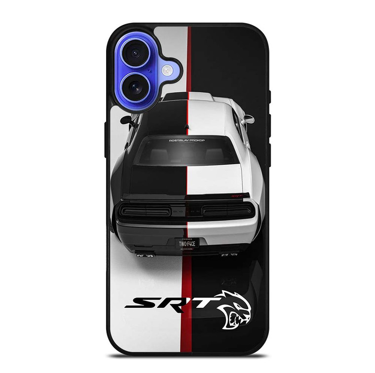 DODGE SRT BLACK WHITE iPhone 16 Plus Case Cover