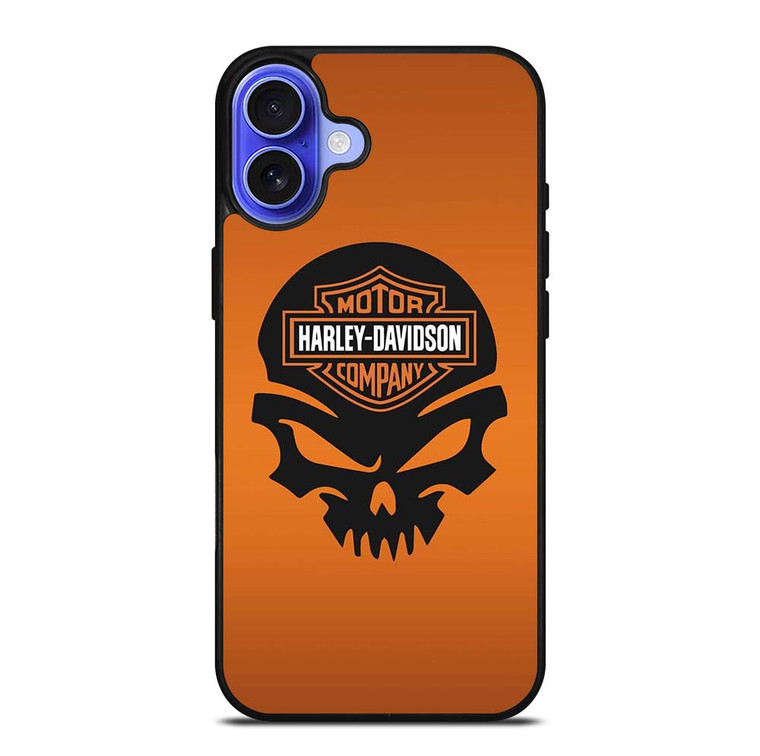 HARLEY DAVIDSON MOTORCYCLES COMPANY LOGO SKULL iPhone 16 Plus Case Cover