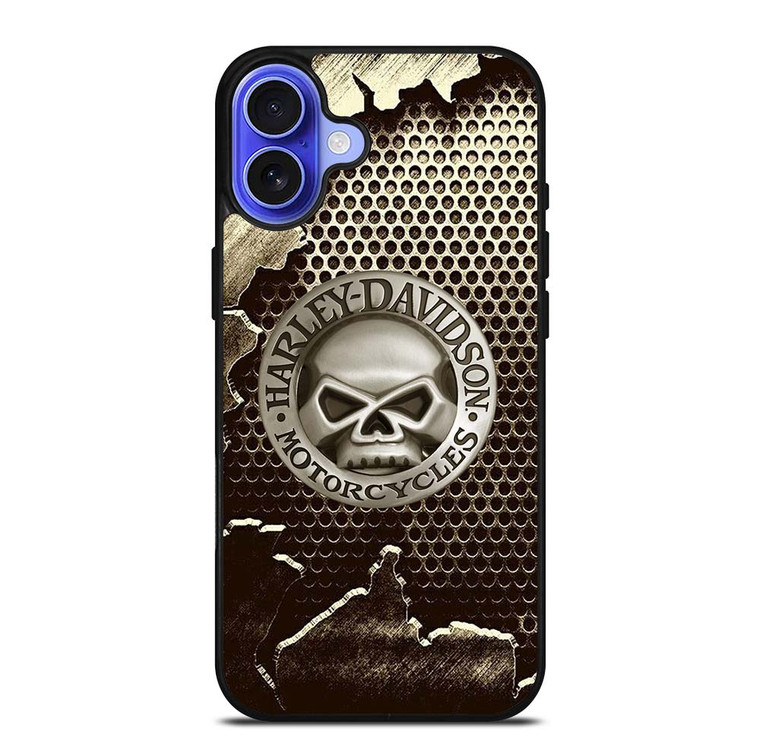 HARLEY DAVIDSON MOTORCYCLES METAL SKULL LOGO iPhone 16 Plus Case Cover