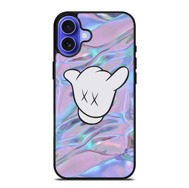 KAWS GLOVES COLORFUL iPhone 16 Plus Case Cover