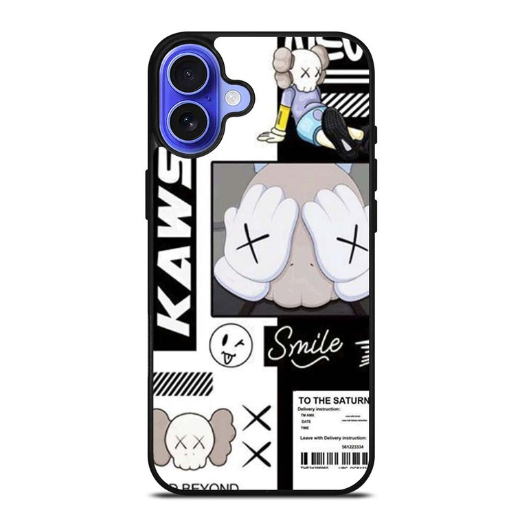 KAWS ICON SMILE iPhone 16 Plus Case Cover