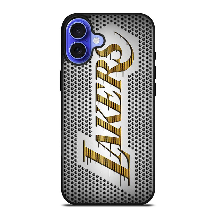 LOS ANGELES LAKERS METAL LOGO iPhone 16 Plus Case Cover