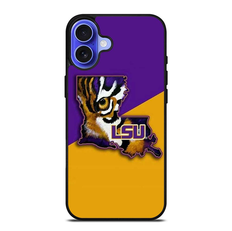 LSU TIGERS LOGO LOUSIANA STATE UNIVERSITY BASKETBALL iPhone 16 Plus Case Cover