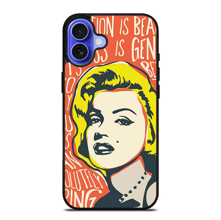 MARILYN MONROE ART QUOTE iPhone 16 Plus Case Cover