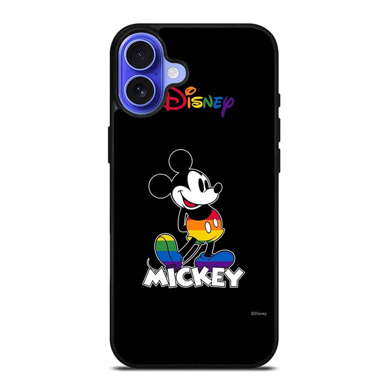 MICKEY MOUSE CARTOON BLACK DISNEY iPhone 16 Plus Case Cover