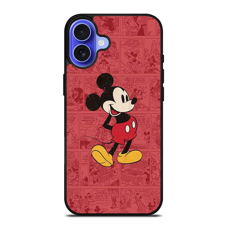 MICKEY MOUSE RETRO COMIC iPhone 16 Plus Case Cover