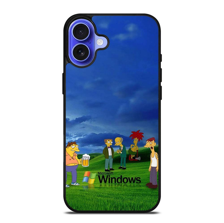 MICROSOFT WINDOWS THE SIMPSONS iPhone 16 Plus Case Cover