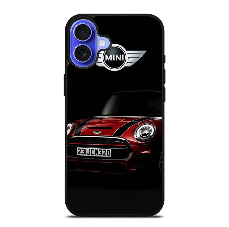 MINI COOPER CAR RED iPhone 16 Plus Case Cover
