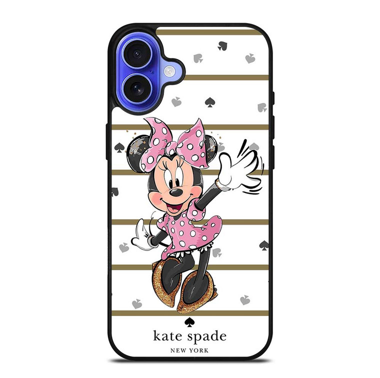MINNIE MOUSE DISNEY KATE SPADE NEW YORK LOGO iPhone 16 Plus Case Cover