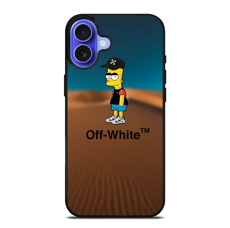 OFF WHITE BART SIMPSONS iPhone 16 Plus Case Cover