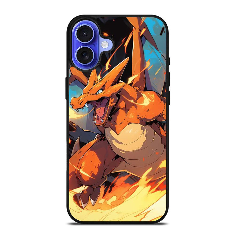 POKEMON CHARIZAR POCKET MONSTERS ART iPhone 16 Plus Case Cover