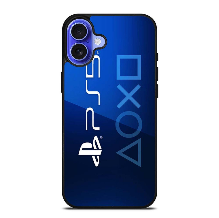 PS5 PLAYSTATION 5 LOGO BLUE iPhone 16 Plus Case Cover