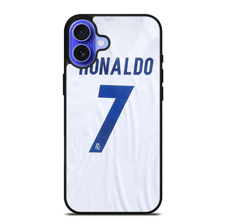 RONALDO CR7 JERSEY REAL MADRID iPhone 16 Plus Case Cover