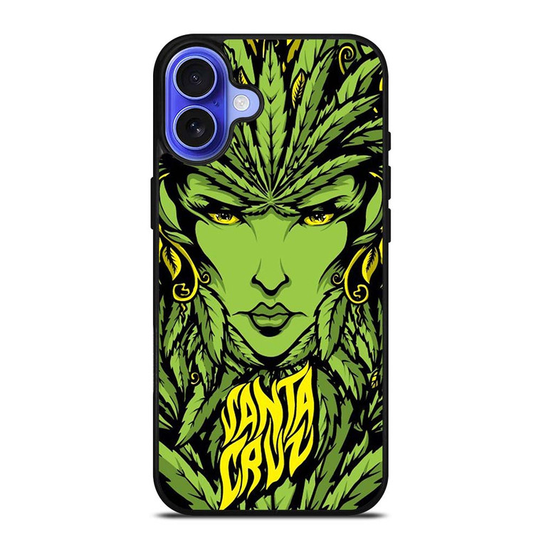 SANTA CRUZ SKATEBOARD LADY LEAFS iPhone 16 Plus Case Cover