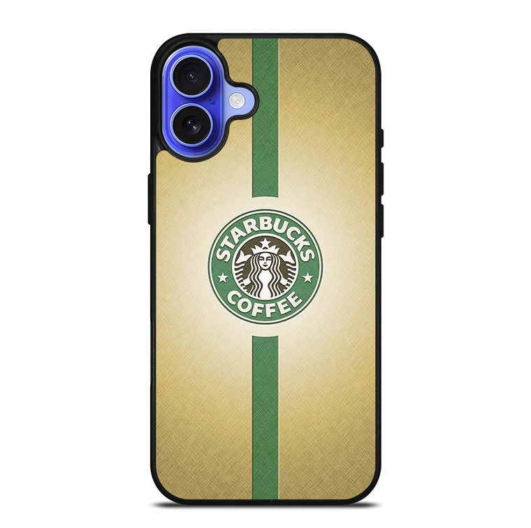 STARBUCKS COFFEE GREEN STRIPE iPhone 16 Plus Case Cover