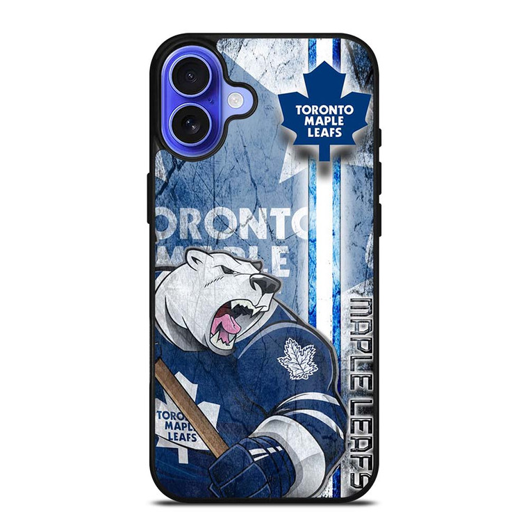 TORONTO MAPLE LEAFS LOGO BEAR MASCOT iPhone 16 Plus Case Cover