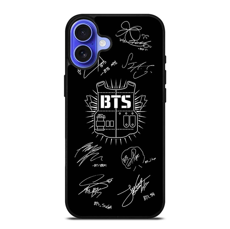 BANGTAN BOYS BTS SIGNATURE iPhone 16 Case Cover