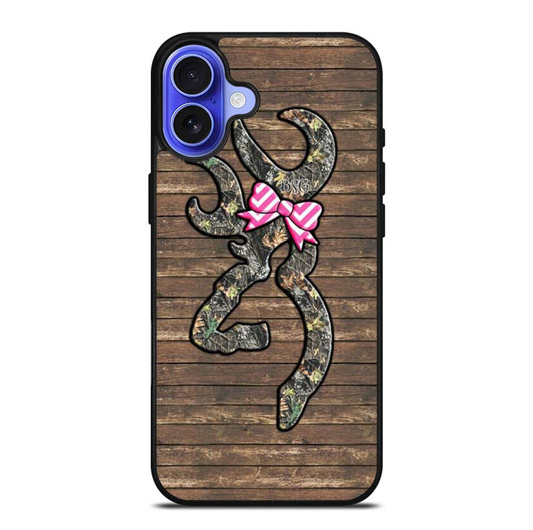 CAMO BROWNING RIBBON iPhone 16 Case Cover