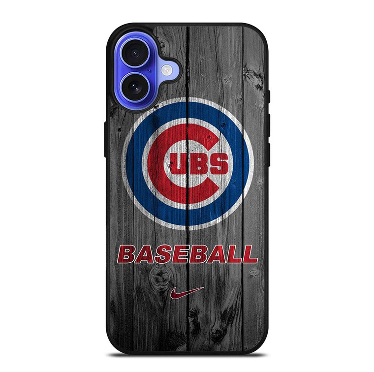 CHICAGO CUBS WOODEN LOGO iPhone 16 Case Cover