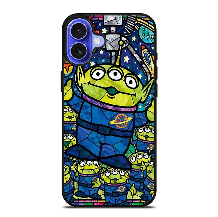 DISNEY TOY STORY ALIEN ART GLASS iPhone 16 Case Cover