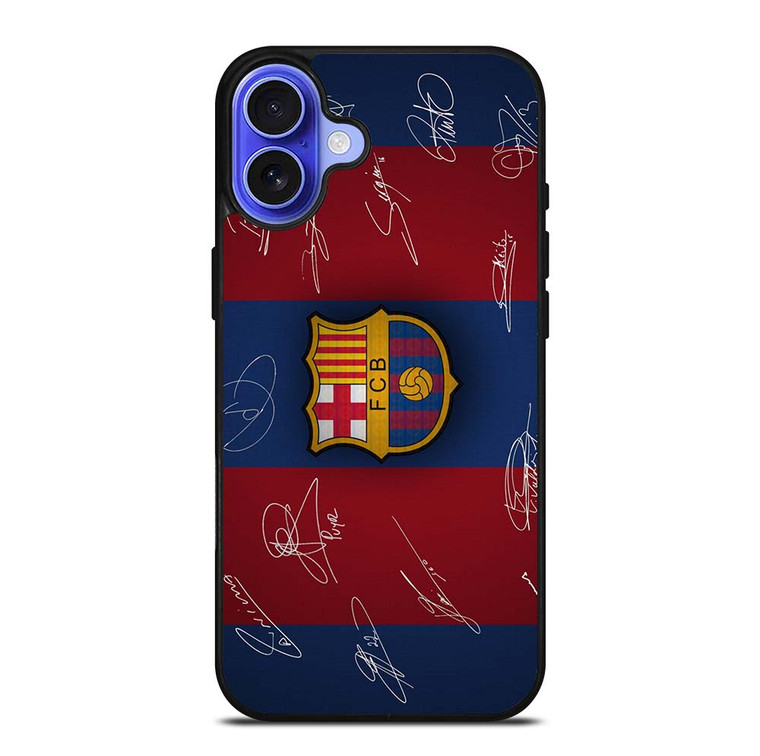 FC BARCELONA SIGNATURE iPhone 16 Case Cover