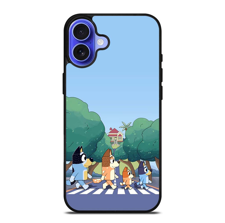 HEELERS FAMILY BLUEY CARTOON ABBEY ROAD iPhone 16 Case Cover