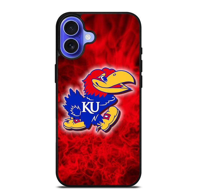 KANSAS JAYHAWKS BASKETBALL UNIVERSITY iPhone 16 Case Cover