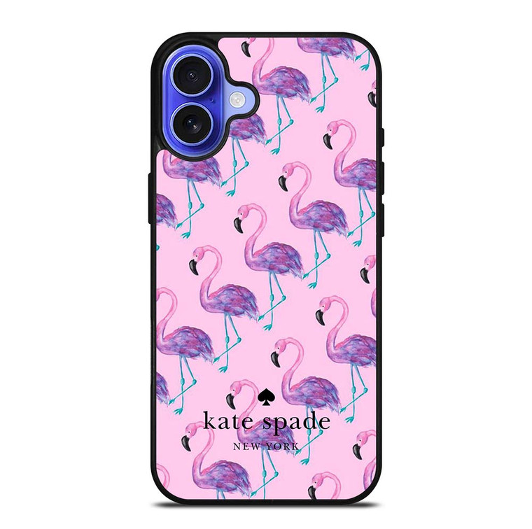 KATE SPADE NEW YORK LOGO FLAMENGOS PATTERN iPhone 16 Case Cover