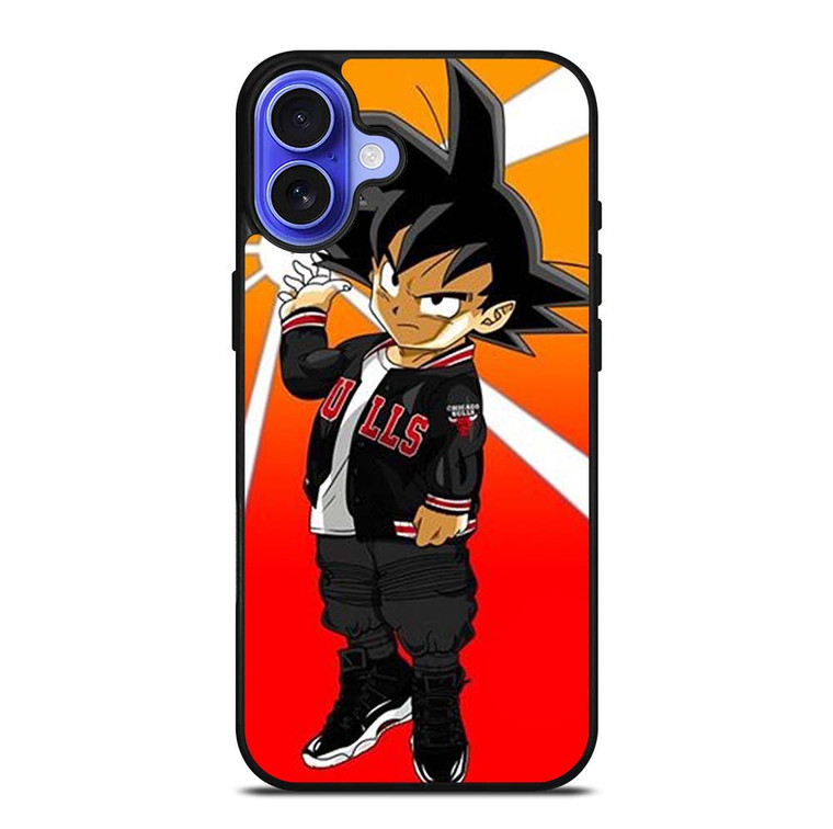 KIDS GOKU CHICAGO BULLS NBA iPhone 16 Case Cover