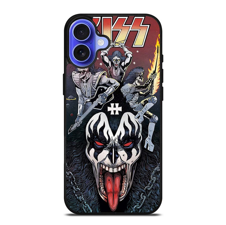KISS BAND SKULL iPhone 16 Case Cover