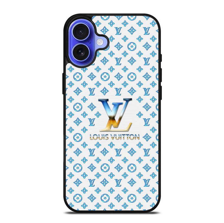 LOUIS VUITTON LV BLUE PATERN ICON LOGO iPhone 16 Case Cover