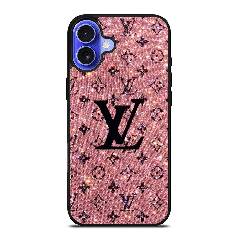 LOUIS VUITTON LV LOGO PINK SPARKLE iPhone 16 Case Cover