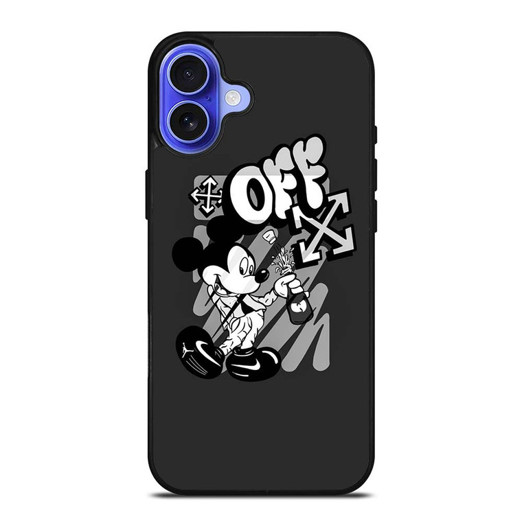 MICKEY MOUSE OFF WHITE LOGO iPhone 16 Case Cover