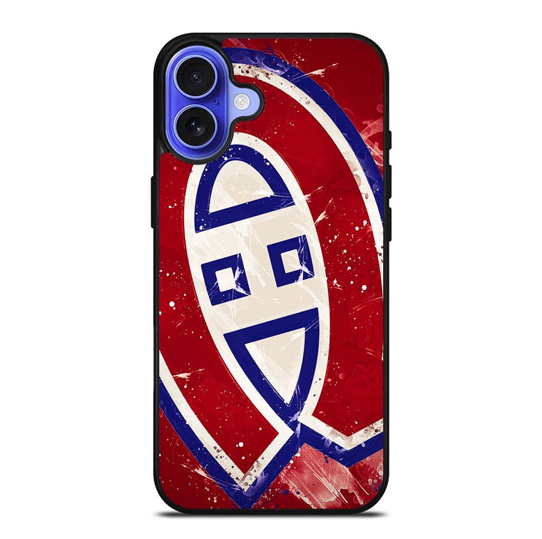 MONTREAL CANADIENS NHL SPLASH LOGO iPhone 16 Case Cover