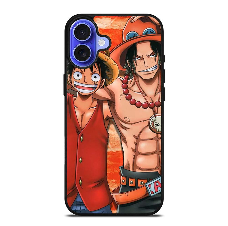 ONE PIECE ACE AND LUFFY iPhone 16 Case Cover