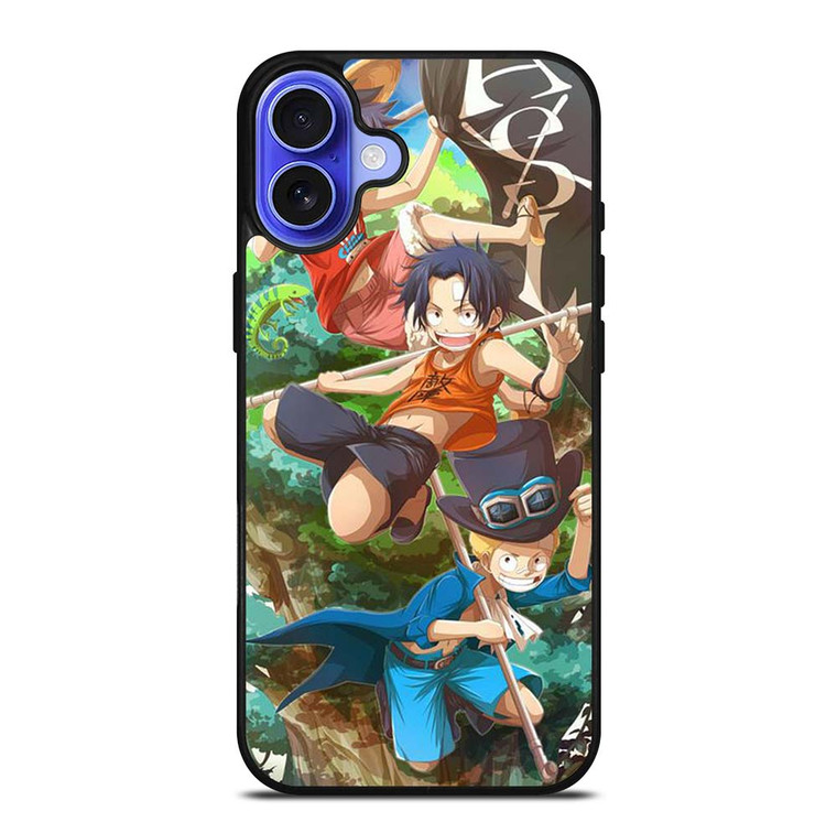 ONE PIECE LUFFY SABO ACE KID iPhone 16 Case Cover
