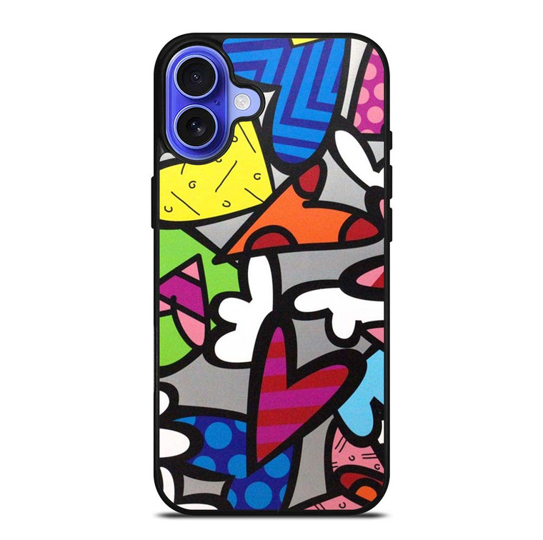 ROMERO BRITTO ABSTRACT LOVE iPhone 16 Case Cover