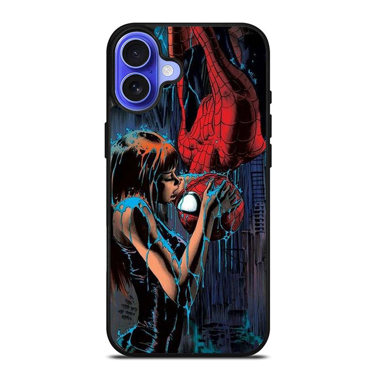 SPIDERMAN MARY JANE KISSING iPhone 16 Case Cover