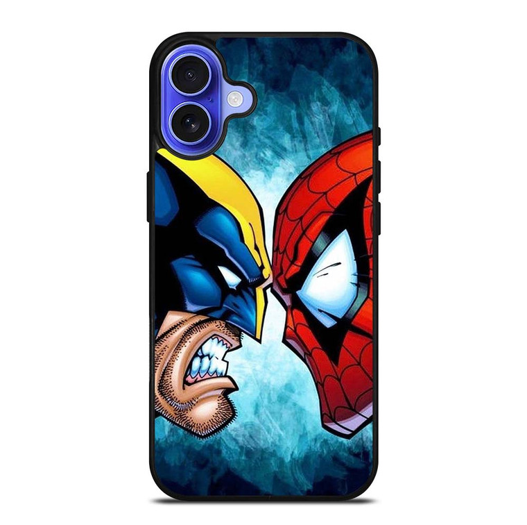 SPIDERMAN VS WOLVERINE MARVEL COMICS iPhone 16 Case Cover