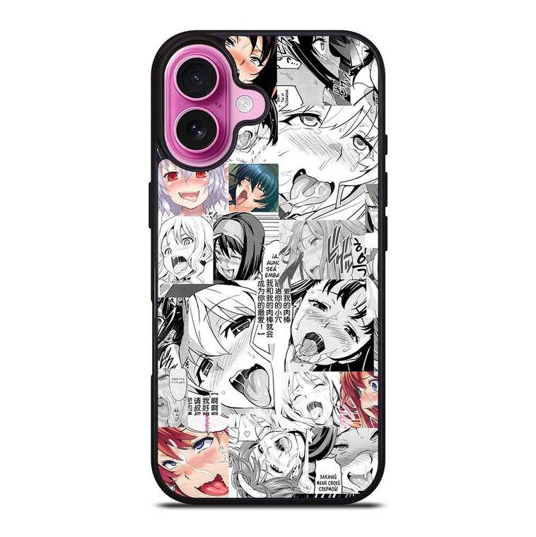 AHEGAO ANIME COMIC iPhone 16 Plus Case Cover