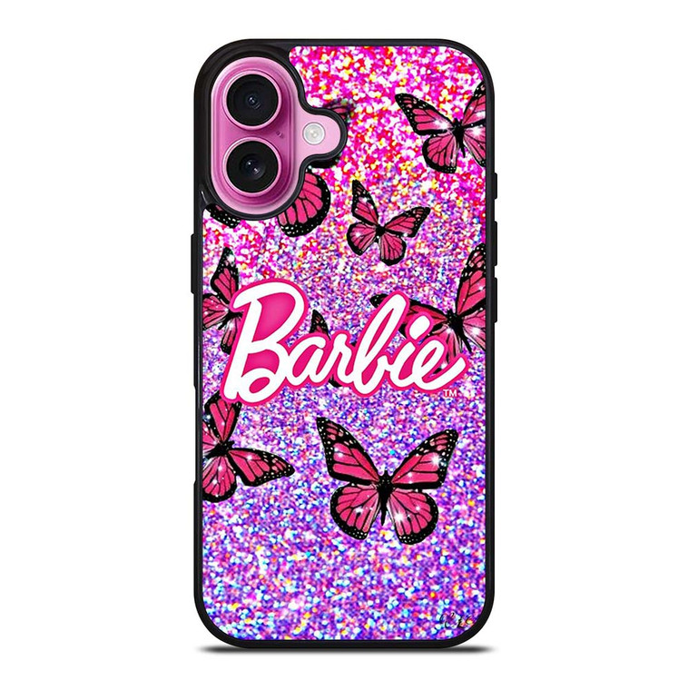 BARBIE BUTTERFLY LOGO ICON PINK iPhone 16 Plus Case Cover
