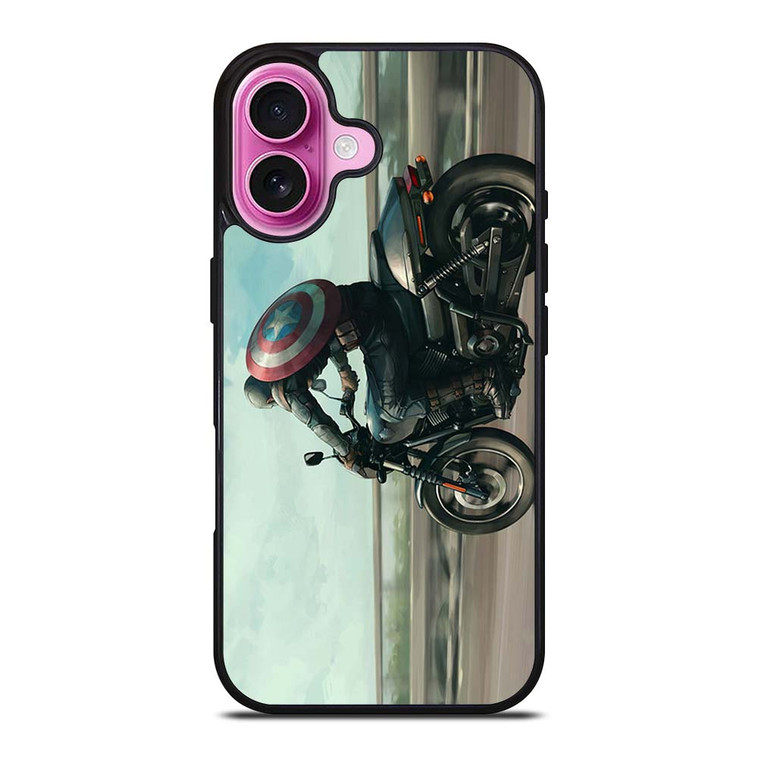 CAPTAIN AMERICA AVENGERS RIDING iPhone 16 Plus Case Cover