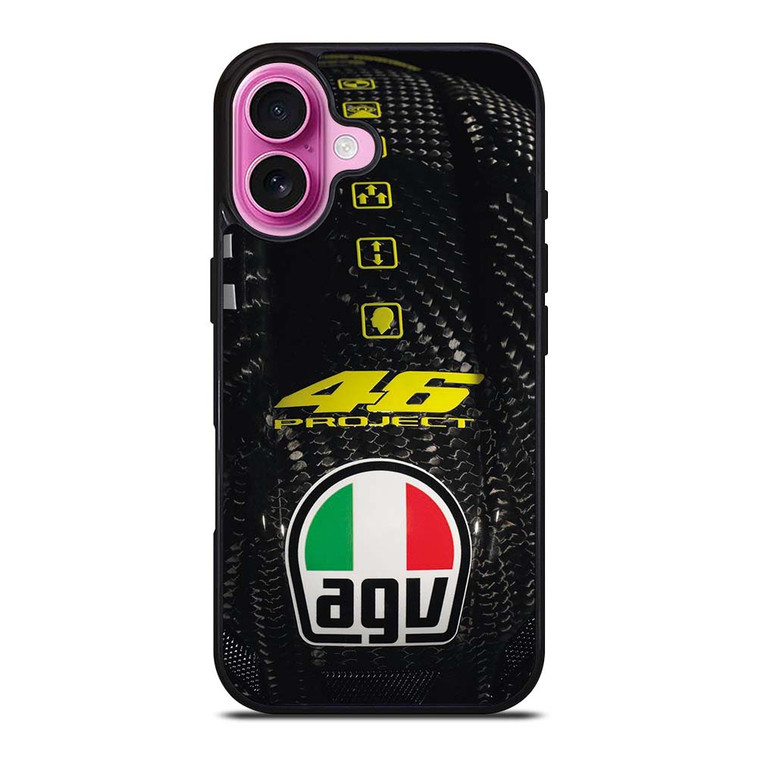 AGV HELMET VR 46 CARBON iPhone 16 Plus Case Cover