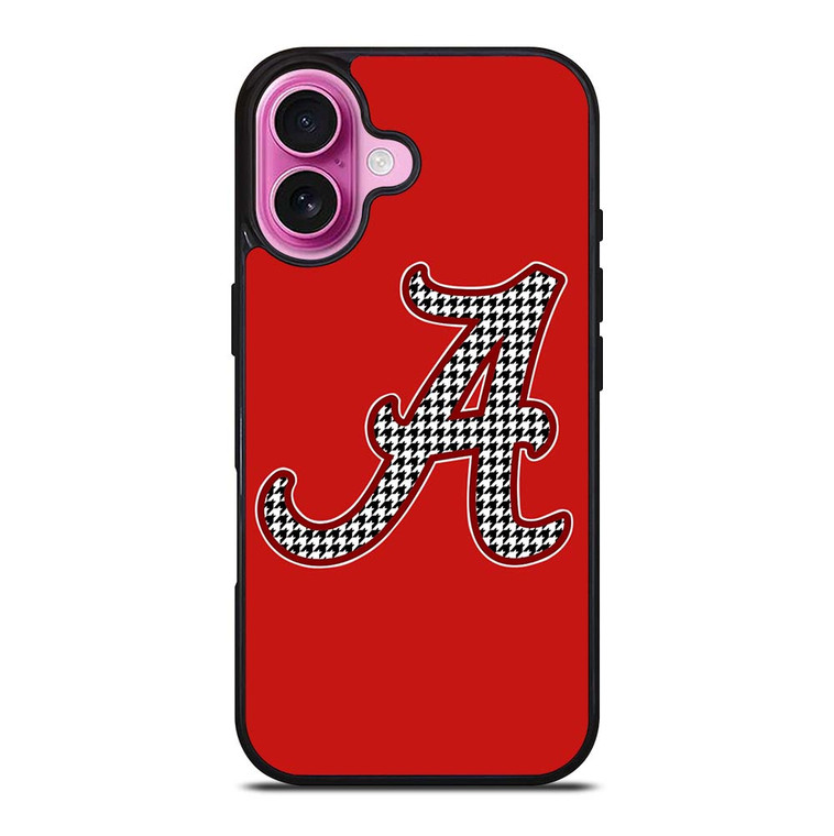 ALABAMA CRIMSON TIDE HOUNDSTOOTH ICON iPhone 16 Plus Case Cover
