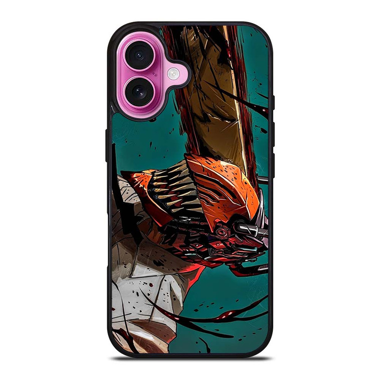 ANIME DENJI CHAINSAW MAN iPhone 16 Plus Case Cover